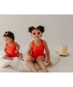 Joss + J Salty Orange Ruffle Swim Suit 18 Joss + J Salty Orange Ruffle Swim Suit