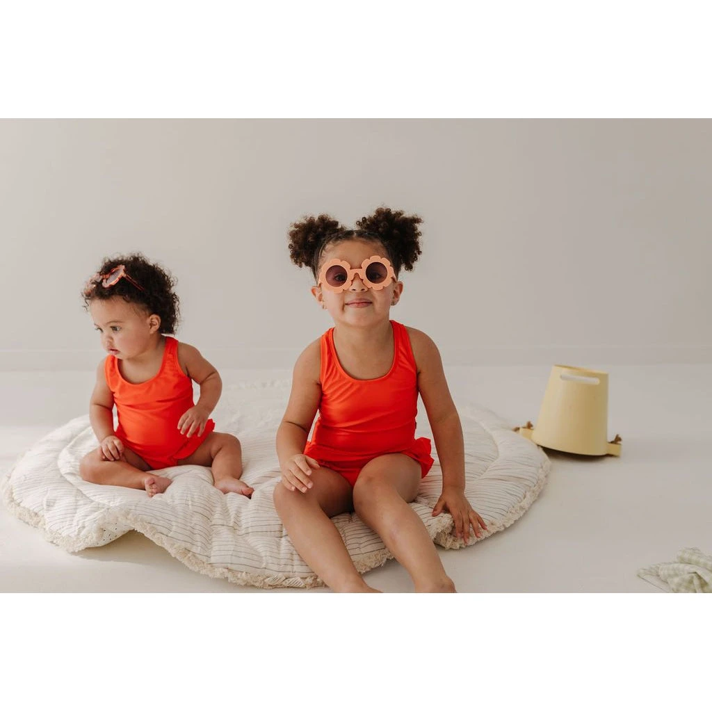 Joss + J Salty Orange Ruffle Swim Suit 9 Joss + J Salty Orange Ruffle Swim Suit