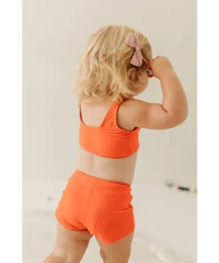 Joss + J Salty Orange Tankini Swim Top