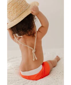 Joss + J Salty Orange Euro Shorts Swim Trunks