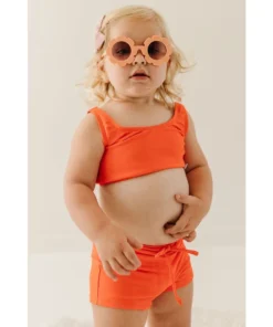 Joss + J Salty Orange Tankini Swim Top