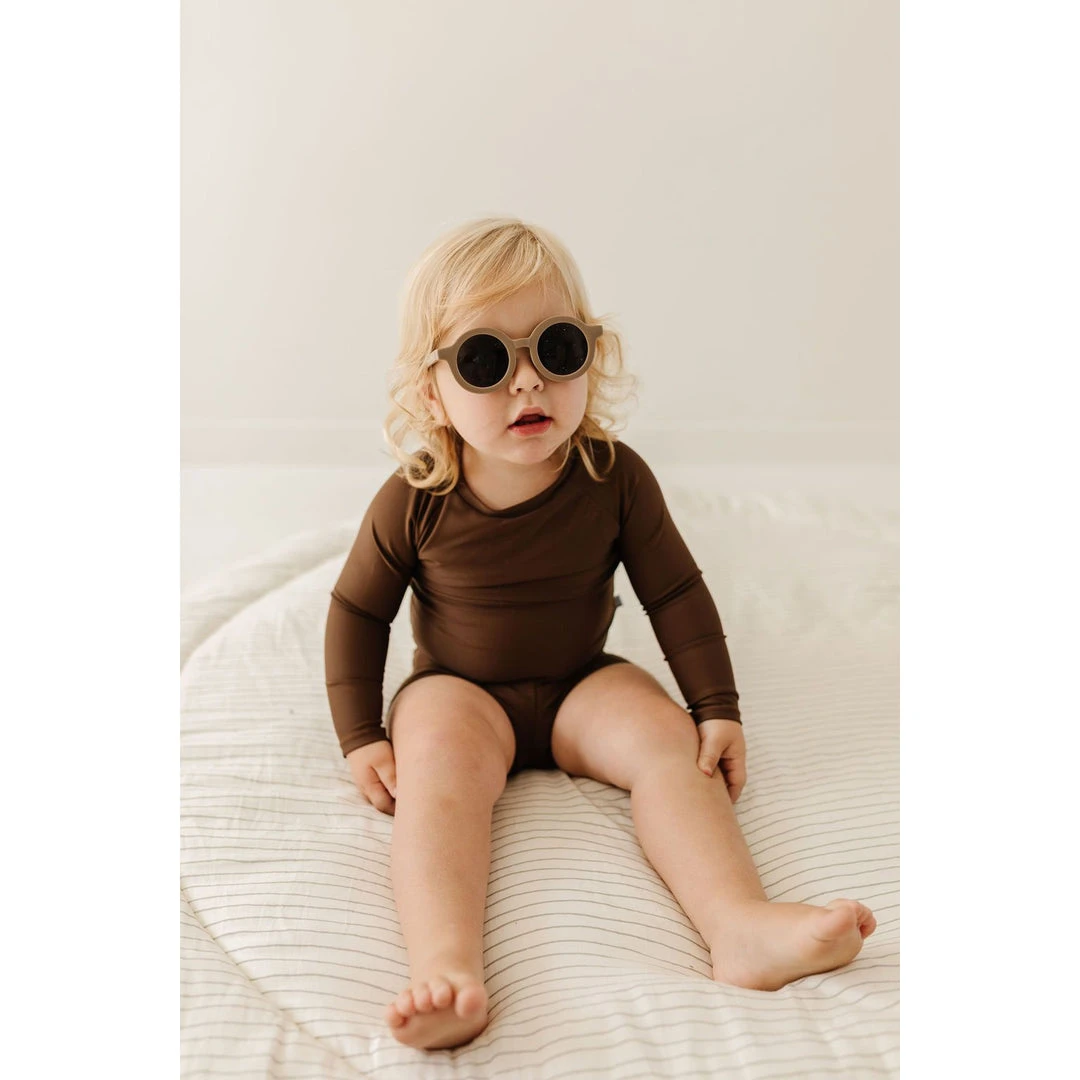 Joss + J Coco Brown Long Sleeve Swim Suit 7 Joss + J Coco Brown Long Sleeve Swim Suit