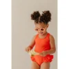 Joss + J Salty Orange Ruffle Swim Suit
