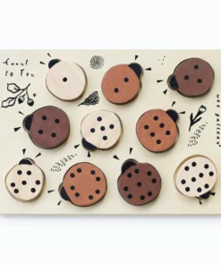 Wee Gallery Count To 10 Lady Bugs Wooden Puzzle Tray