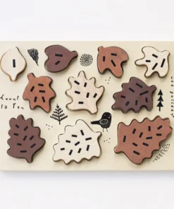 Wee Gallery Count To 10 Leaves Wooden Puzzle Tray