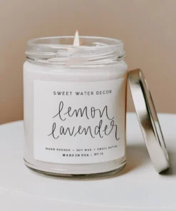Sweet Water Decor Lemon + Lavender Soy Candle