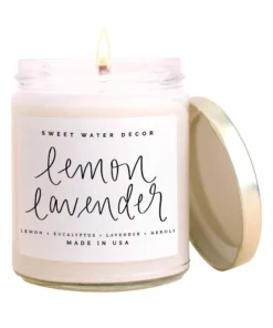 Sweet Water Decor Lemon + Lavender Soy Candle