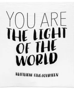 Modern Burlap Swaddles + Blankets Matthew 5:14 You Are The Light Of The World Muslin Swaddle