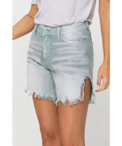 J+j Grey Green Women's Boyfriend Shorts