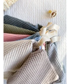 Evelina Apparel Pacifier Goods Dark Beige Waffle Pacifier Blanket