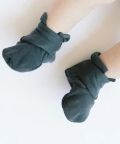 Goumi Kids Footwear Midnight Bamboo Organic Cotton Stay On Booties