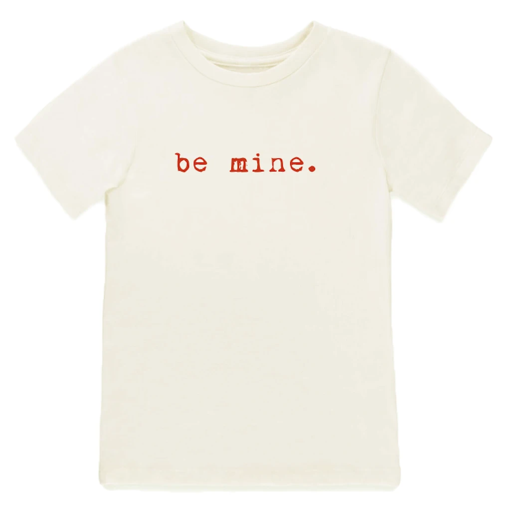 Tenth + Pine Be Mine Red + Natural Organic Tee Tops 4 Tenth + Pine Be Mine Red + Natural Organic Tee Tops