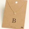 Fame Accessories Mini Initial B Necklace Necklaces