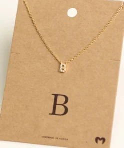 Fame Accessories Mini Initial B Necklace Necklaces