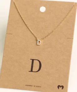 Fame Accessories Necklaces Mini Initial D Necklace