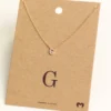 Fame Accessories Mini Initial G Necklace Necklaces