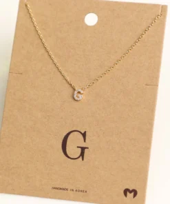 Fame Accessories Mini Initial G Necklace Necklaces