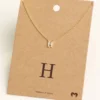 Fame Accessories Necklaces Mini Initial H Necklace
