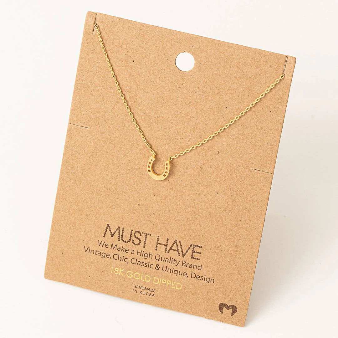 Fame Accessories Mini Horseshoe Necklace Necklaces 3 Fame Accessories Mini Horseshoe Necklace Necklaces
