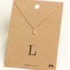 Fame Accessories Necklaces Mini Initial L Necklace