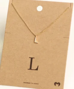 Fame Accessories Necklaces Mini Initial L Necklace