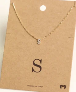 Fame Accessories Mini Initial S Necklace