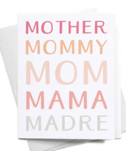 Onderkast Mother Mommy Mom Mama Madre Greeting Card