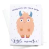 Onderkast Congrats On Your New Little Monster Greeting Card Party Time