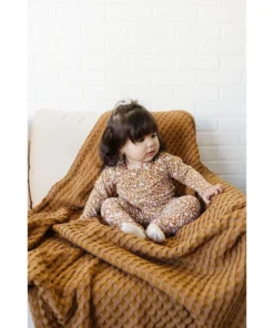 Mebie Baby Mustard Floral Long Sleeve Organic Cotton Set