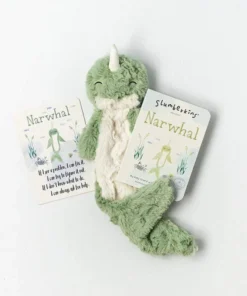 Slumberkins Narwhal Sea Foam Snuggler - Growth Mindset Collection Books + Puzzles