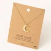 Fame Accessories Opal Crescent Moon Necklace Necklaces 2 Fame Accessories Opal Crescent Moon Necklace Necklaces