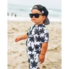 George Hats Black + White Palm Sunsuit