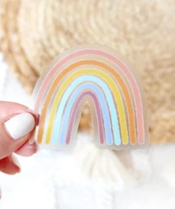 Elyse Breanne Designs Clear Pastel Rainbow Sticker Paper Goods