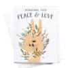Onderkast Party Time Peace + Love Floral Greeting Card
