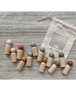 Elm + Otter Peg Wooden Play Doll Toys Desert Tones