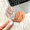 Elyse Breanne Designs Clear Pink Leaves Sticker