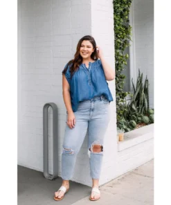 J+j Jeans + Pants Plus Size Ripped Mom Jeans