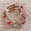 J+j Bracelets Rainbow Smiley Face Bracelet