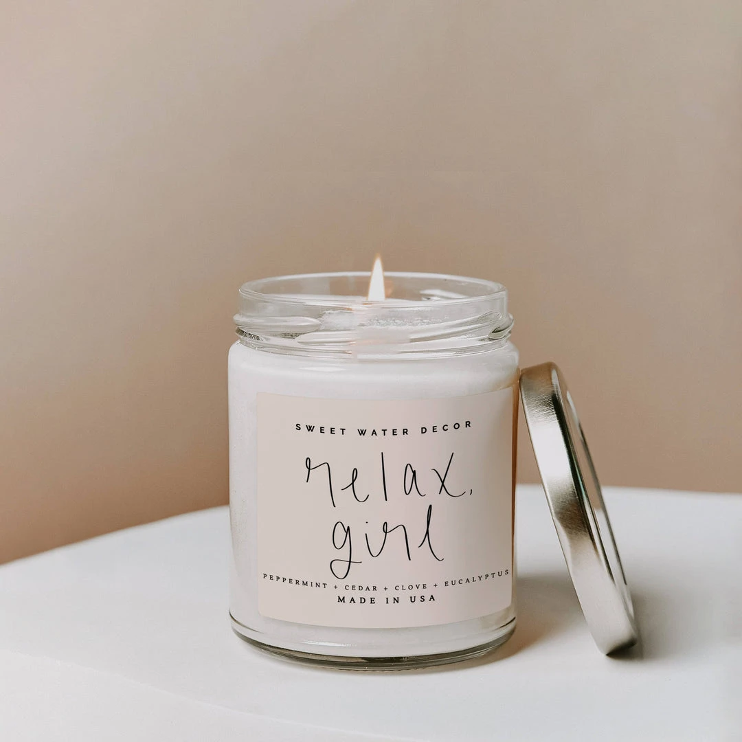 Sweet Water Decor Relax Girl Soy Candle 5 Sweet Water Decor Relax Girl Soy Candle