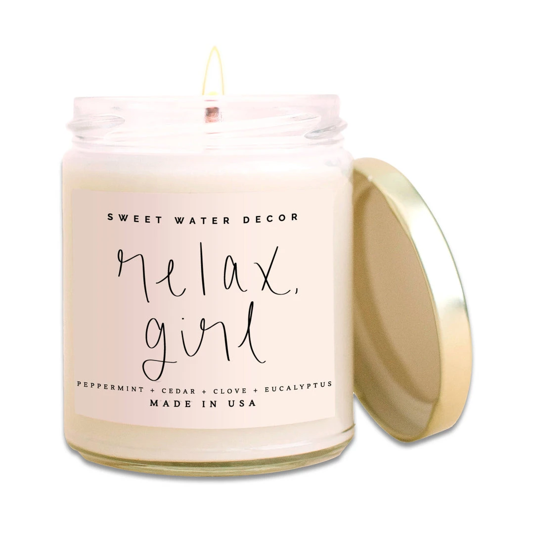 Sweet Water Decor Relax Girl Soy Candle 3 Sweet Water Decor Relax Girl Soy Candle