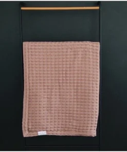 Mebie Baby Swaddles + Blankets Dusty Rose Organic Cotton Waffle Quilt