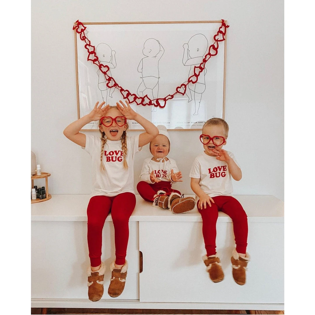 Tenth + Pine Love Bug Red + Natural Organic Tee 3 Tenth + Pine Love Bug Red + Natural Organic Tee