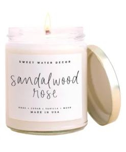Sweet Water Decor Sandalwood Rose Soy Candle Apothecary
