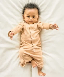 Goumi Kids Sandstone Convertible Bamboo Gown Preemie + Newborn