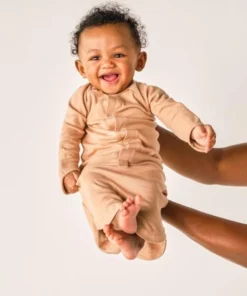 Goumi Kids Sandstone Convertible Bamboo Gown Preemie + Newborn