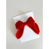 Cricket + Ruby Scarlet Red Velvet Oversized Hair Bow Clip Headwear