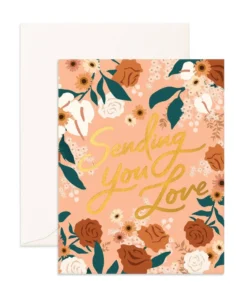 Fox + Fallow Party Time Sending Love Bella Rosa Greeting Card
