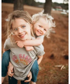 Rivet Apparel Big Sister Heather Stone Vintage Tee Graphic Tees