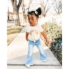 Bailey's Blossoms Light Wash Blue Denim Bell Bottoms