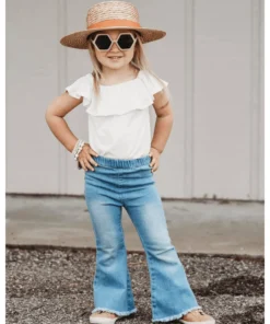 Bailey's Blossoms Light Wash Blue Denim Bell Bottoms 9 Bailey's Blossoms Light Wash Blue Denim Bell Bottoms